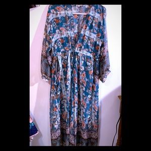 Maxi-Length Kimono Top